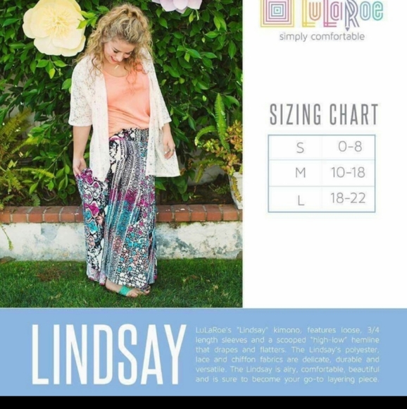 Lularoe "Lindsay" Kimono Small - Picture 8 of 8